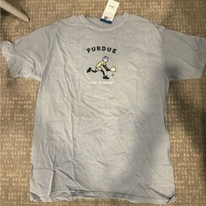 Life Is Good Men's Gray Purdue T-Shirt